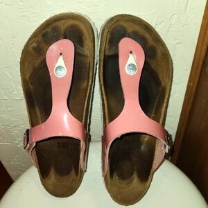 Birkenstock Ghizeh Sandals, 39, Pink Patent Leather